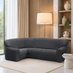 Nueva Textura Huse super elastice RUBINIA antracit colţar (l. 340 - 540 cm)