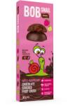 Bob Snail Snack fructat din mere si zmeura in ciocolata neagra, 30g, Bob Snail