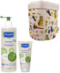 Mustela Промо комплект Mustela Органик - Измиващ гел, хидратиращ крем + кошничка - baby