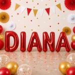 Flippy Baloane Folie Metalizate, Flippy, Set DIANA, Heliu sau Aer, Pai inclus, 40 cm, Rosu (177623)