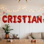 Flippy Baloane Folie Metalizate, Flippy, Set CRISTIAN, Heliu sau Aer, Pai inclus, 40 cm, Rosu (177570)