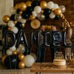 Flippy Baloane Folie Metalizate, Flippy, Set DANIEL, Heliu sau Aer, Pai inclus, 40 cm, Negru (177549)