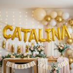Flippy Baloane Folie Metalizate, Flippy, Set CATALINA, Heliu sau Aer, Pai inclus, 40 cm, Auriu (177271)