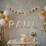 Flippy Baloane Folie Metalizate, Flippy, Set PAUL, Heliu sau Aer, Pai inclus, 40 cm, Argintiu (177468)