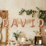 Flippy Baloane Folie Metalizate, Flippy, Set DAVID, Heliu sau Aer, Pai inclus, 40 cm, Rose Gold (177522)