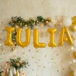 Flippy Baloane Folie Metalizate, Flippy, Set IULIA, Heliu sau Aer, Pai inclus, 40 cm, Auriu (177267)