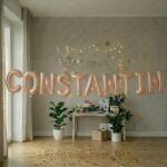 Flippy Baloane Folie Metalizate, Flippy, Set CONSTANTIN, Heliu sau Aer, Pai inclus, 40 cm, Rose Gold (177514)