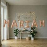 Flippy Baloane Folie Metalizate, Flippy, Set MARIAN, Heliu sau Aer, Pai inclus, 40 cm, Rose Gold (177508)
