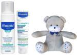 Mustela Промо комплект Mustela Stelatopia - Шампоан-пяна, крем + Мечето Мусти - baby