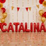 Flippy Baloane Folie Metalizate, Flippy, Set CATALINA, Heliu sau Aer, Pai inclus, 40 cm, Rosu (177637)