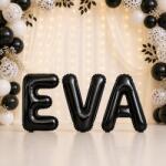 Flippy Baloane Folie Metalizate, Flippy, Set EVA, Heliu sau Aer, Pai inclus, 40 cm, Negru (177700)