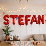 Flippy Baloane Folie Metalizate, Flippy, Set STEFAN, Heliu sau Aer, Pai inclus, 40 cm, Rosu (177568)