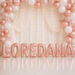 Flippy Baloane Folie Metalizate, Flippy, Set LOREDANA, Heliu sau Aer, Pai inclus, 40 cm, Rose Gold (177694)