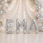 Flippy Baloane Folie Metalizate, Flippy, Set EMA, Heliu sau Aer, Pai inclus, 40 cm, Argintiu (177667)