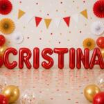 Flippy Baloane Folie Metalizate, Flippy, Set CRISTINA, Heliu sau Aer, Pai inclus, 40 cm, Rosu (177621)