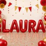 Flippy Baloane Folie Metalizate, Flippy, Set LAURA, Heliu sau Aer, Pai inclus, 40 cm, Rosu (177625)