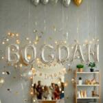 Flippy Baloane Folie Metalizate, Flippy, Set BOGDAN, Heliu sau Aer, Pai inclus, 40 cm, Argintiu (177461)