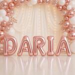 Flippy Baloane Folie Metalizate, Flippy, Set DARIA, Heliu sau Aer, Pai inclus, 40 cm, Rose Gold (177685)