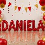 Flippy Baloane Folie Metalizate, Flippy, Set DANIELA, Heliu sau Aer, Pai inclus, 40 cm, Rosu (177627)