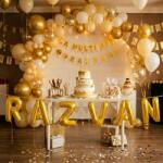 Flippy Baloane Folie Metalizate, Flippy, Set RAZVAN, Heliu sau Aer, Pai inclus, 40 cm, Auriu (177290)