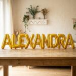 Flippy Baloane Folie Metalizate, Flippy, Set ALEXANDRA, Heliu sau Aer, Pai inclus, 40 cm, Auriu (177253)