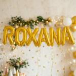 Flippy Baloane Folie Metalizate, Flippy, Set ROXANA, Heliu sau Aer, Pai inclus, 40 cm, Auriu (177262)