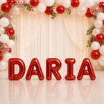 Flippy Baloane Folie Metalizate, Flippy, Set DARIA, Heliu sau Aer, Pai inclus, 40 cm, Rosu (177719)