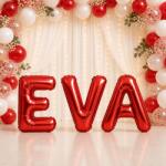 Flippy Baloane Folie Metalizate, Flippy, Set EVA, Heliu sau Aer, Pai inclus, 40 cm, Rosu (177717)