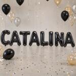 Flippy Baloane Folie Metalizate, Flippy, Set CATALINA, Heliu sau Aer, Pai inclus, 40 cm, Negru (177612)