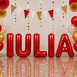 Flippy Baloane Folie Metalizate, Flippy, Set IULIA, Heliu sau Aer, Pai inclus, 40 cm, Rosu (177633)