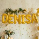 Flippy Baloane Folie Metalizate, Flippy, Set DENISA, Heliu sau Aer, Pai inclus, 40 cm, Auriu (177266)