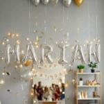 Flippy Baloane Folie Metalizate, Flippy, Set MARIAN, Heliu sau Aer, Pai inclus, 40 cm, Argintiu (177458)