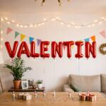 Flippy Baloane Folie Metalizate, Flippy, Set VALENTIN, Heliu sau Aer, Pai inclus, 40 cm, Rosu (177584)