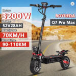 OOTD Trotineta Electrica BOYUEDA Q7Pro Max 3200W Dual Motor 52V 28Ah , Viteza 70km h, Autonomie 90-110km, NFC + App Control, Roti 10 Inch, Frane Hidraulice, Suspensie Hidraulica, USB, Pliabila (C637-3322-8