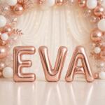 Flippy Baloane Folie Metalizate, Flippy, Set EVA, Heliu sau Aer, Pai inclus, 40 cm, Rose Gold (177683)