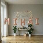 Flippy Baloane Folie Metalizate, Flippy, Set MIHAI, Heliu sau Aer, Pai inclus, 40 cm, Rose Gold (177505)