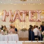 Flippy Baloane Folie Metalizate, Flippy, Set MATEI, Heliu sau Aer, Pai inclus, 40 cm, Rose Gold (177524)