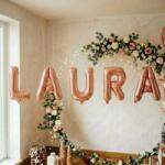 Flippy Baloane Folie Metalizate, Flippy, Set LAURA, Heliu sau Aer, Pai inclus, 40 cm, Rose Gold (177486)