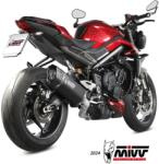 Sistem complet de evacuare MIVV SR-1 pentru Triumph Street Triple 765 R / RS (2023-2024), titan negru