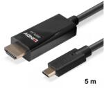 Lindy Cablu adaptor USB tip C la HDMIÂŽ 4K60 de 5 m cu HDR, Lindy 43315 (43315)