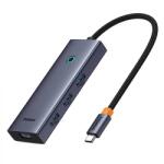 Baseus Hub Baseus UltraJoy 5-in-1, USB-C la 4xUSB 3.0, 1xUSB-C, 100W, Gri (B00052801811-01)