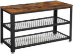 VASAGLE Raft pentru pantofi VASAGLE cu 2 polite si banca, stil industrial, maro rustic (EZ-LBS73X) Pantofar
