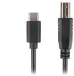 Lanberg Cable USB-C->USB-B 2.0 1.8m (CA-USBA-13CC-0018-BK)
