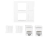 Lanberg 2xRJ45 45x45 socket (WS-4545-2XRJ45K-W)
