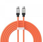 Baseus Cablu Baseus CoolPlay Fast Charge USB-C la USB-C, 100W, 2m, Portocaliu (CAKW000307)