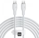 Baseus Cablu alimentare si date Baseus Pudding, interfata USB-C la USB-C, 100W, lungime 1.2m, alb (P10355702221-B1)