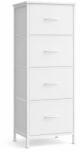 SONGMICS Comoda îngusta SONGMICS cu 4 sertare textile si blat MDF, alba (EZ-LGS314WH01) Comoda