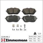 ZIMMERMANN Set placute frana ZIMMERMANN 22218.185. 2 (22218.185.2)