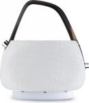 Bugatti Fierbător electric Jacqueline cu reglare temperatură, 1, 2 l, piele aligator albă (02-JQANUA1L) Fierbator