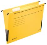 Leitz Dosar suspendabil Alpha, carton, partial reciclat, certificare Blue Angel, reciclabil, A4, cu burduf, Leitz galben E19860115 (19860115)